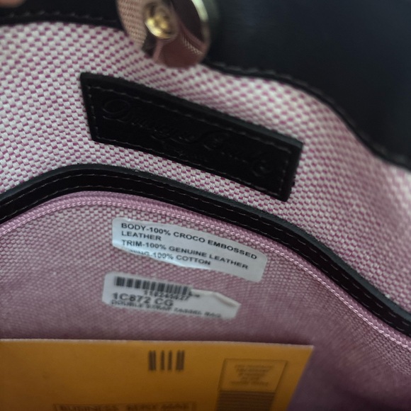 Dooney & Bourke Burgundy Croc-Embossed Shoulder Bag Set - Picture 11 of 16